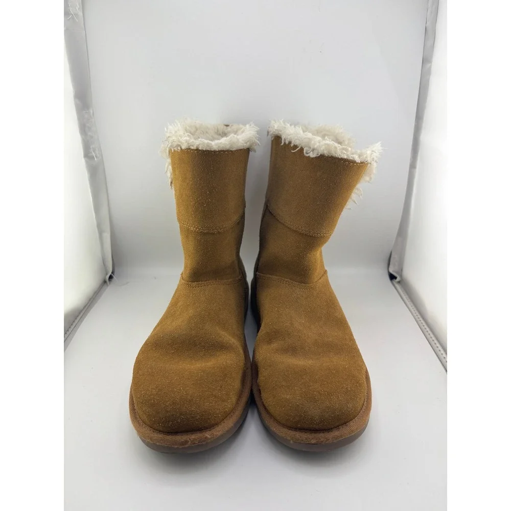 Koolaburra by UGG Kids Chestnut Suede Faux Fur Lined Winter Boots Size 4